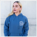 Embroidered Hoodie Blue